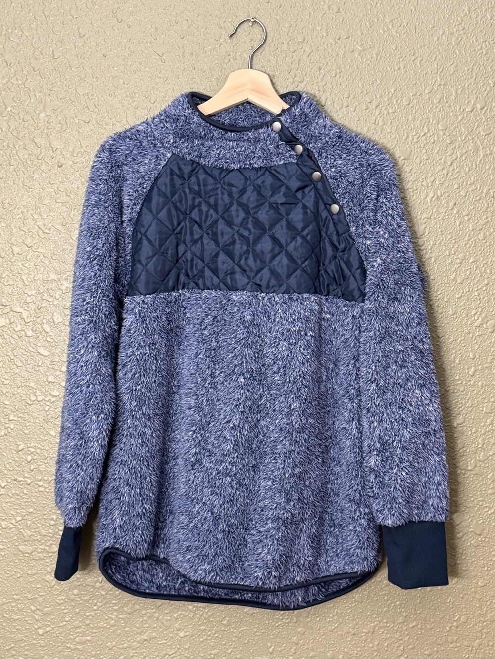 Eden Ruth Snap Button Sherpa II Pullover Jacket